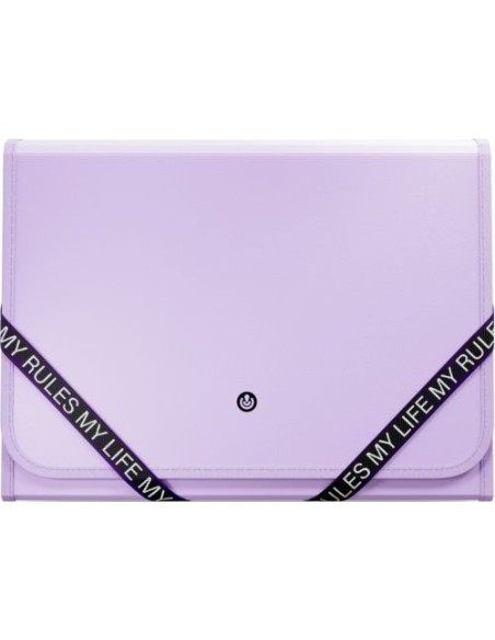 Carpeta fuelle fº polipropileno my rules 13 departamentos malva